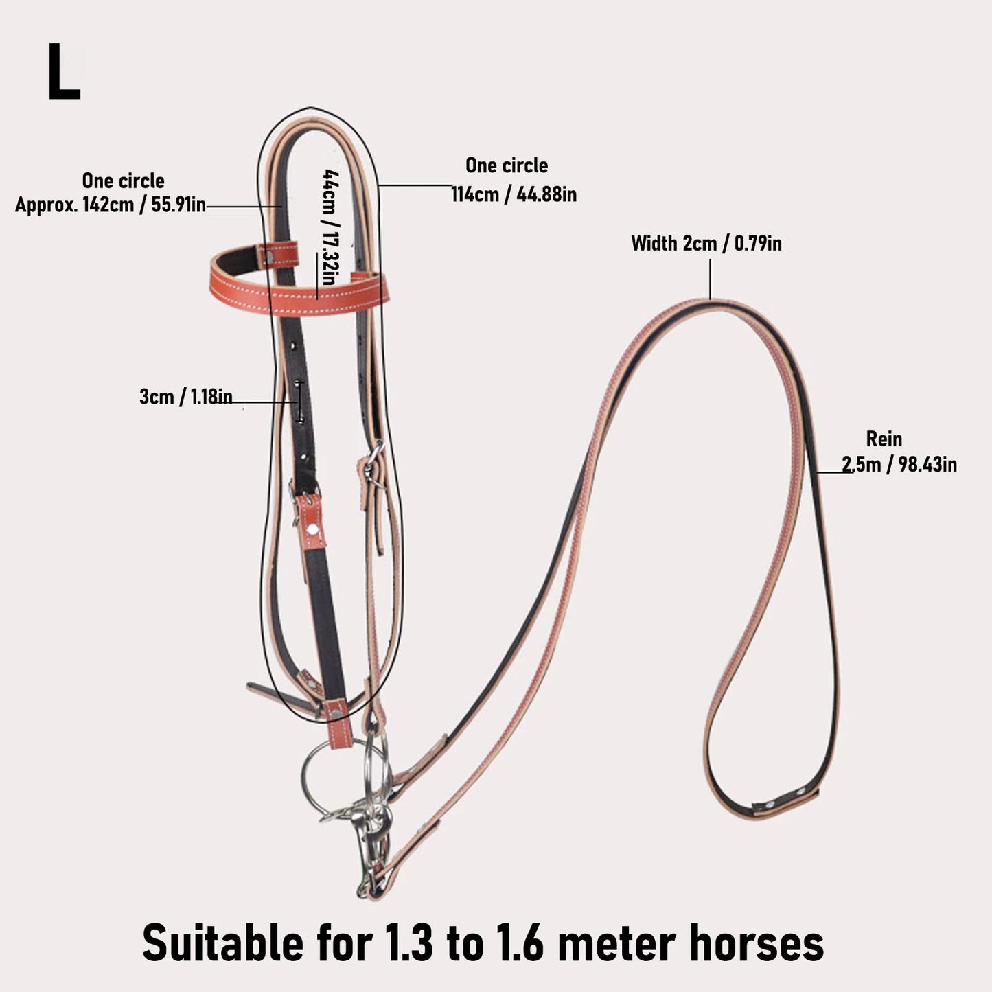 Horse Bridle Horse Bridle with Rein Adjustable Size Cowhide Sturdy Comfortable Horse Headstall for Riding Horse Bridle with Rein