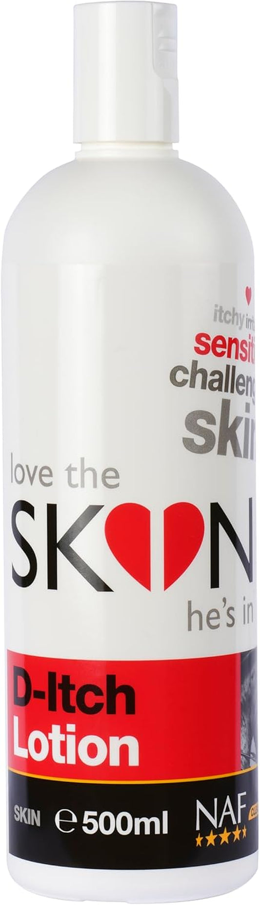 Love the Skin He'S in D-Itch Lotion 500Ml – Soothing Skin Relief for Horses – Calms Itching, Irritation & Seasonal Skin Sensitivities – with MSM, Herbal Extracts & Aloe Vera