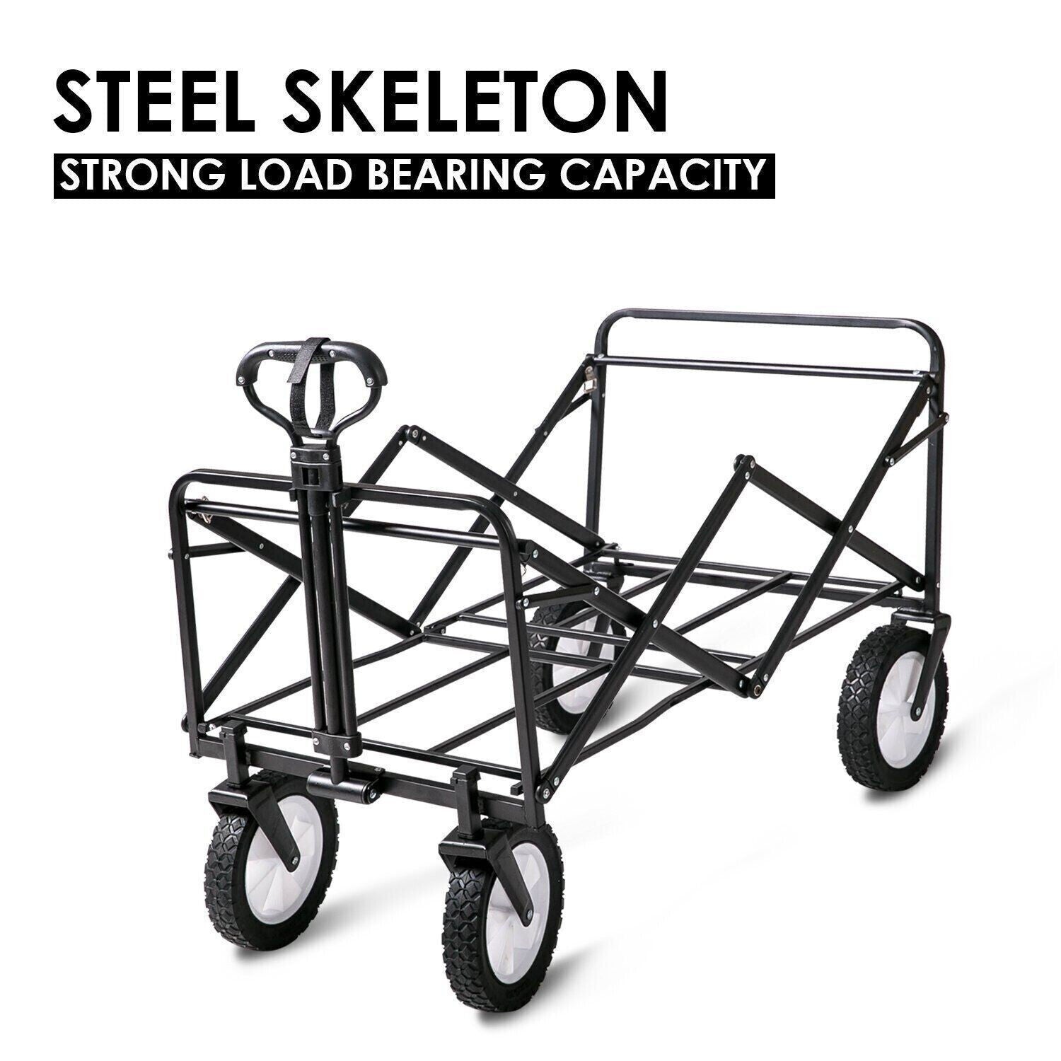 Heavy Duty Foldable Camping Outdoor Garden Trolley Cart Wagon Truck Wheelbarrow