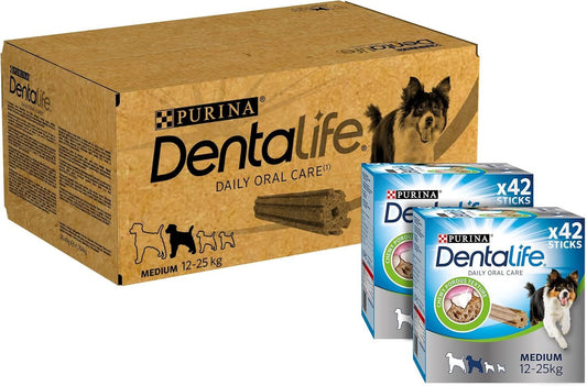 DENTALIFE Medium Dog Treat Dental Chew 42 Stick, Pack of 2