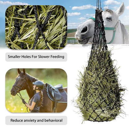 Haylage Net Durable Horse Care Products Small Holed Hay Net Haynet Equipment Slow Feed Hay Feeder Net Bags for Horse