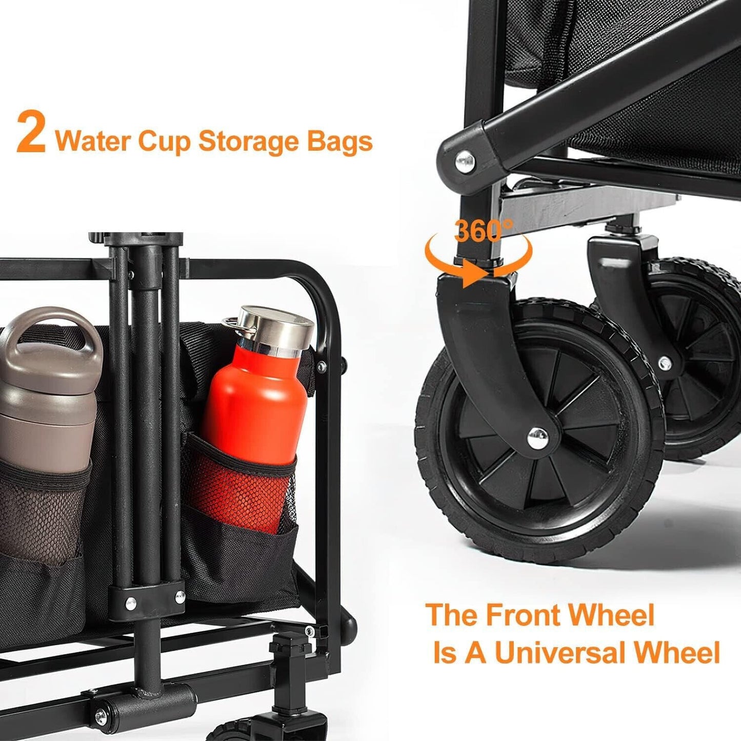 Heavy Duty Foldable Camping Outdoor Garden Trolley Cart Wagon Truck Wheelbarrow