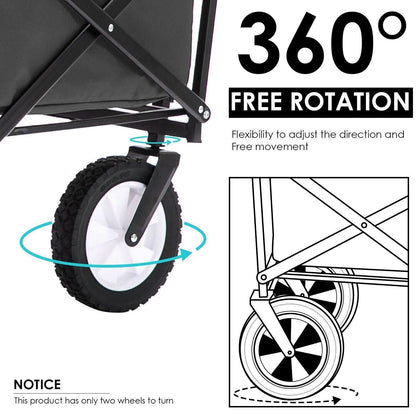 Heavy Duty Foldable Camping Outdoor Garden Trolley Cart Wagon Truck Wheelbarrow