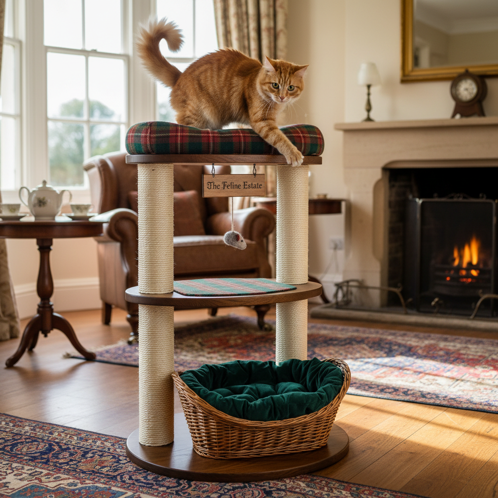 Ginger Cat on Cat Tower